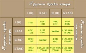 Какие группы крови несовместимы для зачатия